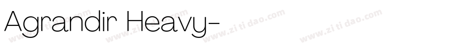 Agrandir Heavy字体转换